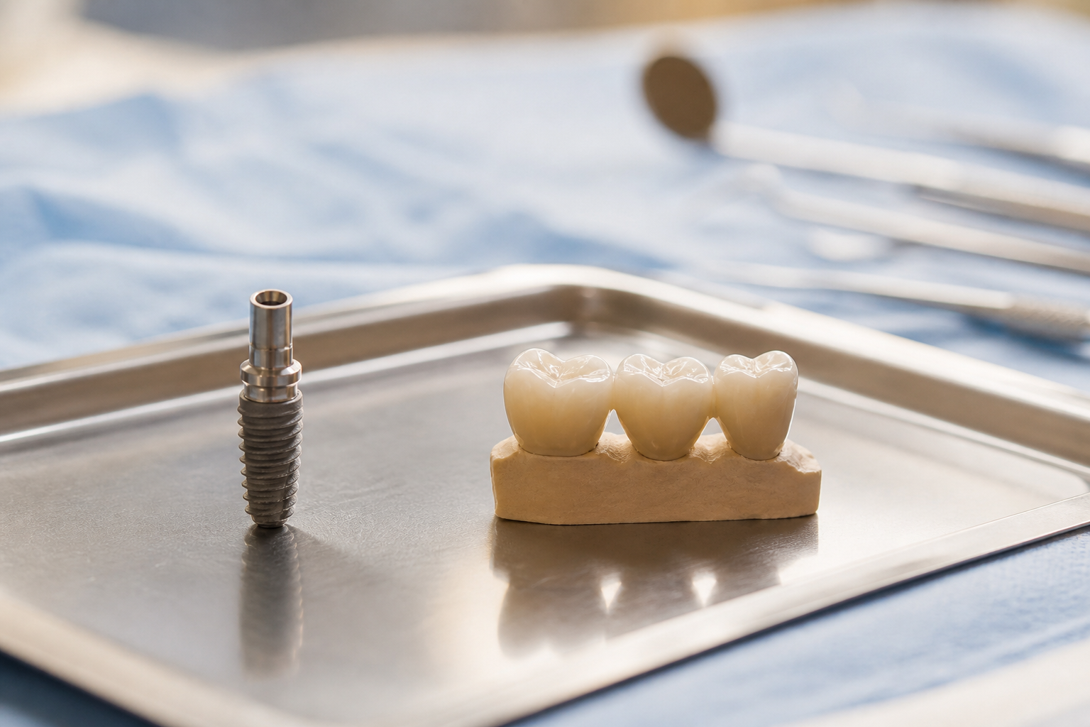 Implante dental o puente fijo: cómo se decide